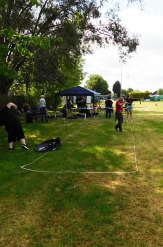 outdoor range setup -shooting line under the trees-2